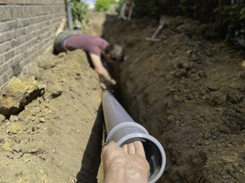 Plumber solving Sewer line problems